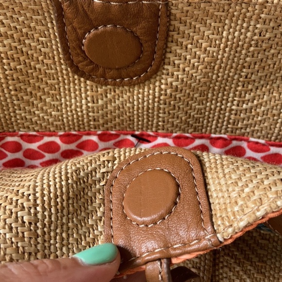 NWOT Fossil Raffia Tote - Picture 8 of 10